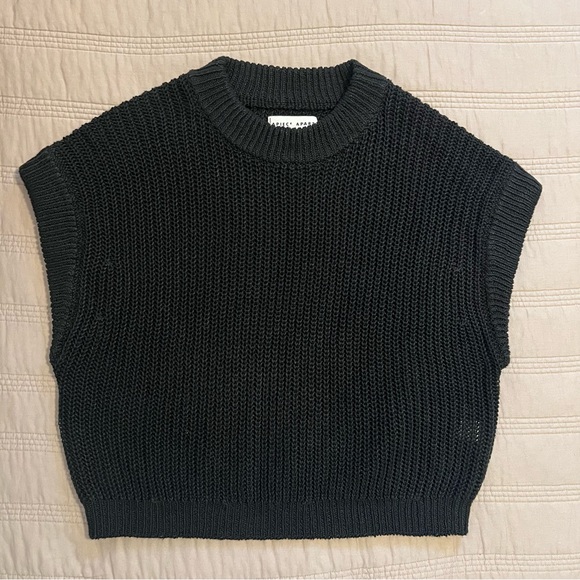 Apiece Apart Black Knit Crew Neck Sweater - Picture 3 of 5